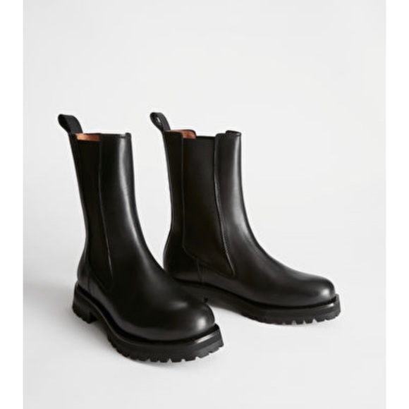& Other Stories Chunky Sole Leather Chelsea boots - Picture 1 of 7